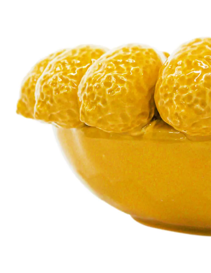 Frutero de porcelana diseño limones amarillos de 37.3x37.3x13.7cm - Image 3