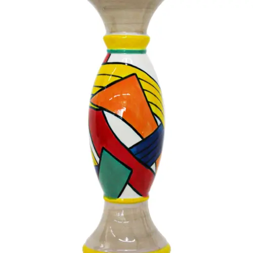 Candelabro de porcelana con dibujos de colores de 10.5×10.5x30cm