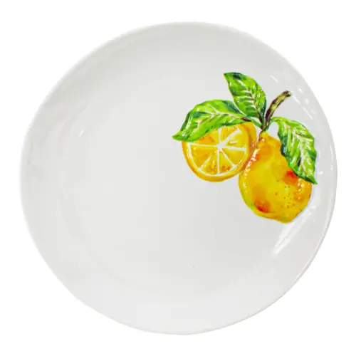 Plato de melamina estampado de limón de 22cm