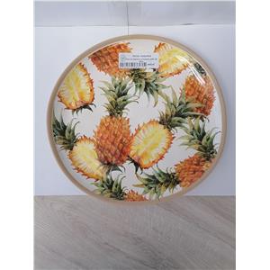 Plato de melamina estampado piñas de 23cm