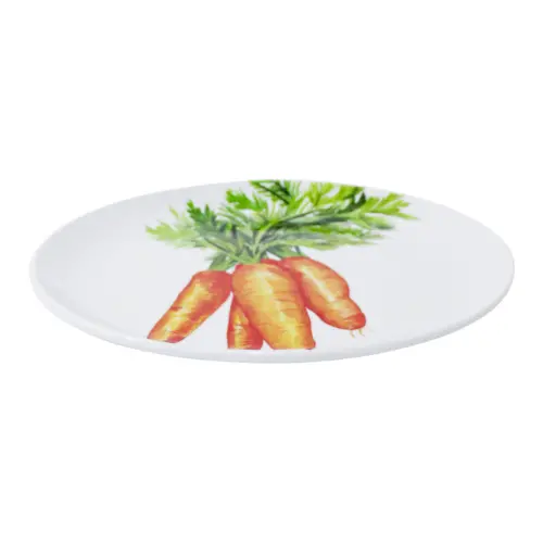 Plato de melamina estampado zanahoria de 27.6×27.6×2.2cm
