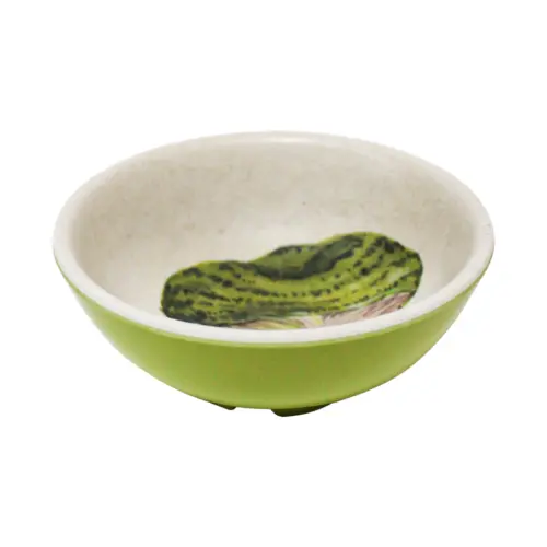 Bowl de melamina estampado hongo verde de 10.6×10.6×4.2cm