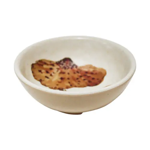 Bowl de melamina estampado seta roja de 10.6×10.6×4.2cm