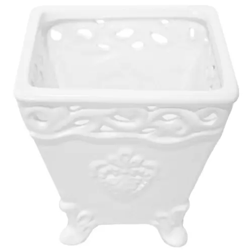Maceta cuadrada de porcelana
