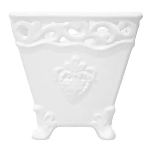 Maceta cuadrada de porcelana