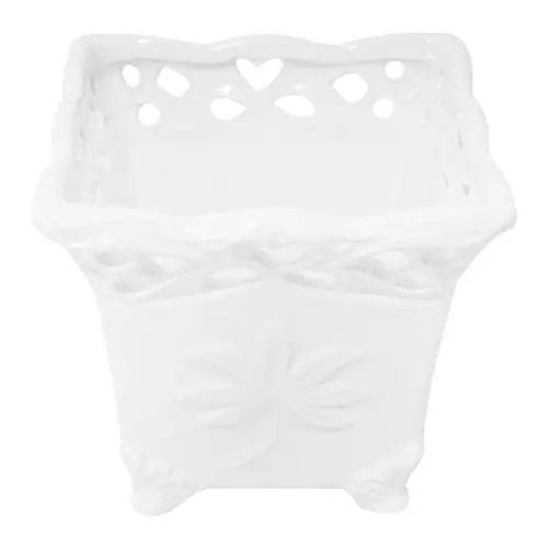 Maceta cuadrada de porcelana