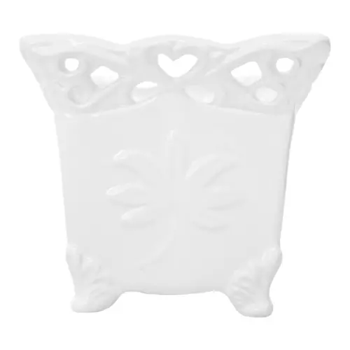 Maceta cuadrada de porcelana