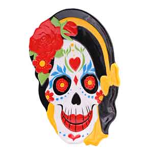 Plato de cerámica diseño catrina de 28x20cm