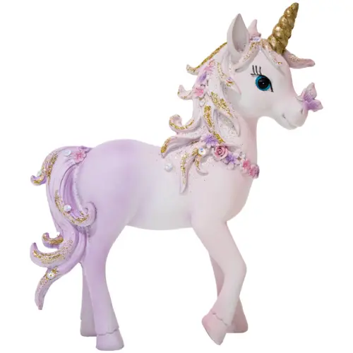 Unicornio de resina rosa de 18×6.5×20.5cm