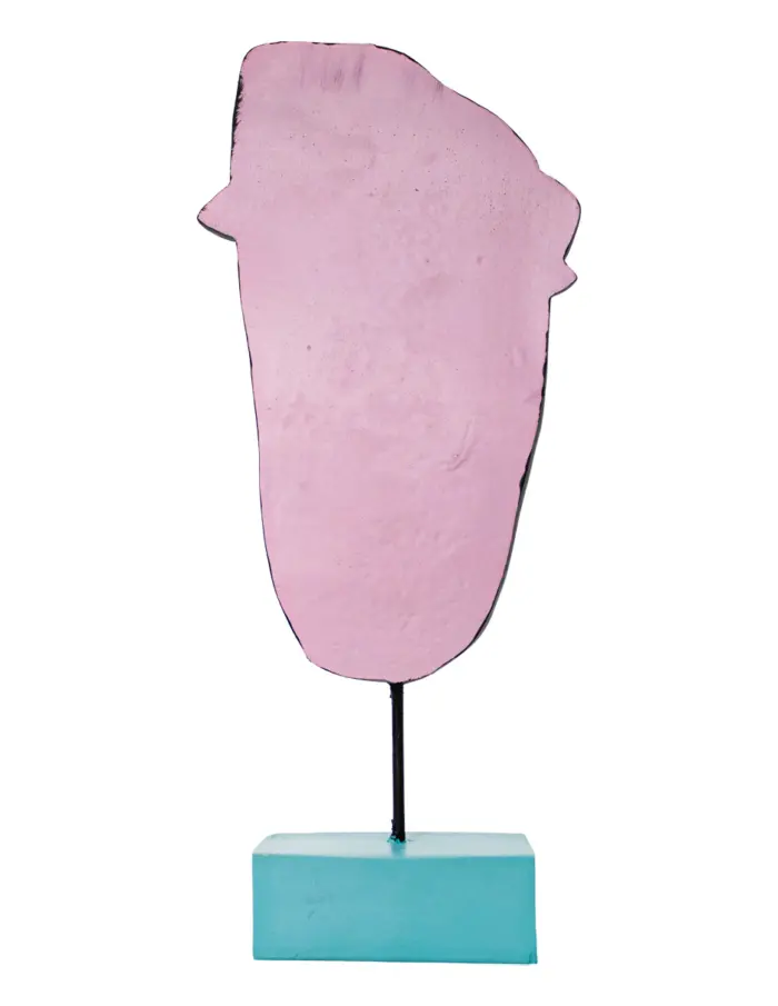 Escultura de rostro de mujer abstracto de resina de 16.5x7x39cm - Image 3