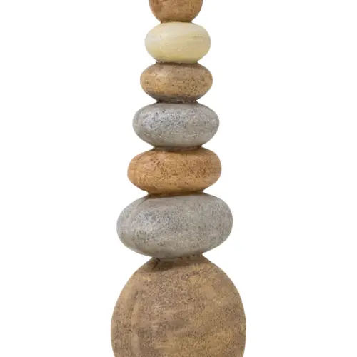 Escultura de torre de piedras de resina de 6.5×5.5×18.5cm