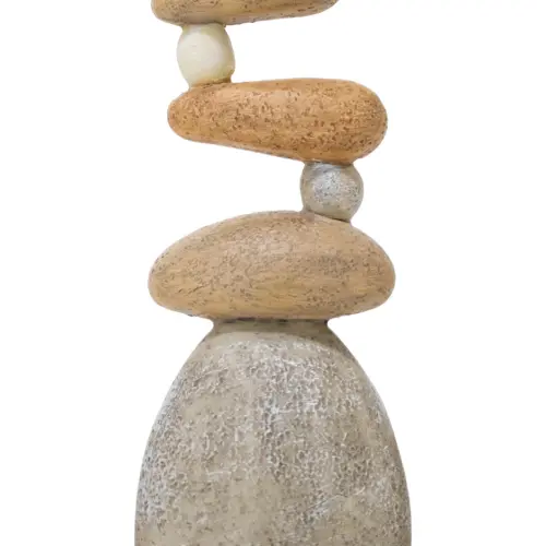 Escultura de torre de piedras de resina de 7.5×5.5x17cm