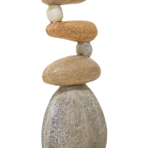 Escultura de torre de piedras de resina de 7.5×5.5x17cm