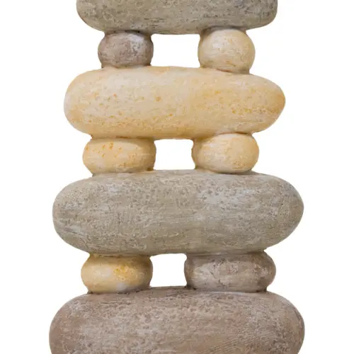 Escultura de torre de piedras de resina de 8.5×4.5×13.5cm