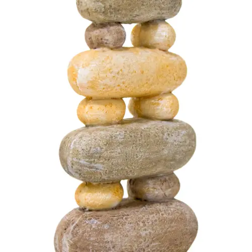 Escultura de torre de piedras de resina de 8.5×4.5×13.5cm