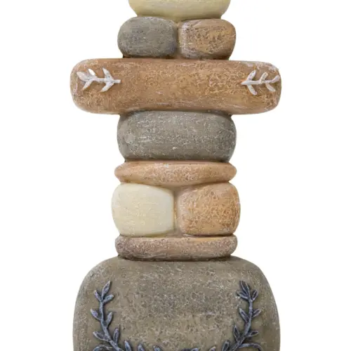 Escultura de torre de piedras de resina de 7.5x5x14cm