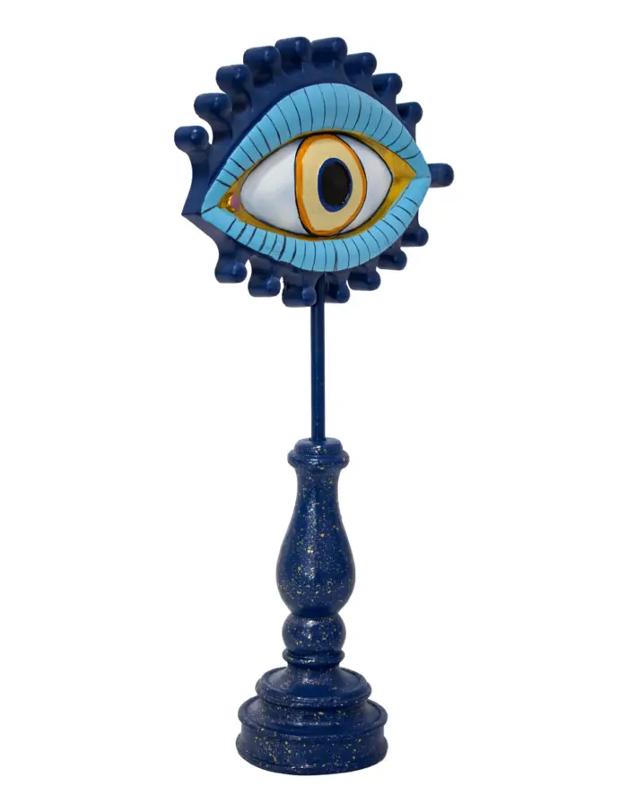 Candelabro de resina diseñó ojo turco de 11.5x9x29cm - Image 2