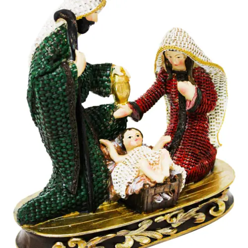 Nacimiento de resina verde con rojo de 16.5×8.5x16cm