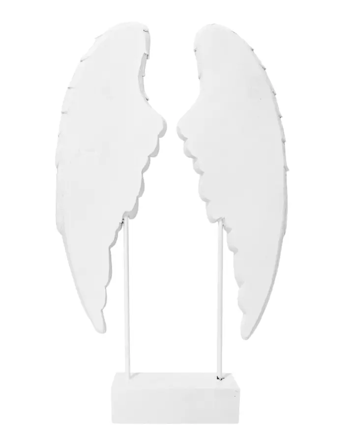 Alas de ángel blancas de resina de 23x7.5x40.5cm - Image 3