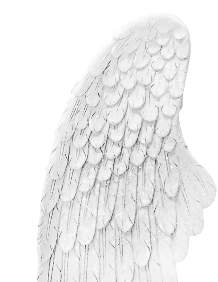 Alas de ángel blancas de resina de 23x7.5x40.5cm - Image 4