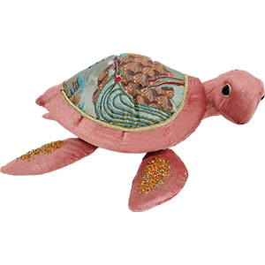 Tortuga de tela rosa de 38×34.5×13.5cm