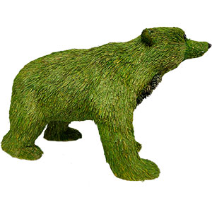 Oso de pasto verde de 48x20x32cm