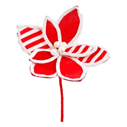 Flor de tela roja