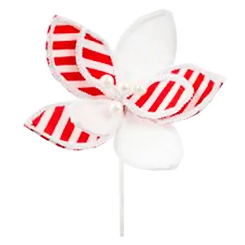 Flor de tela blanca