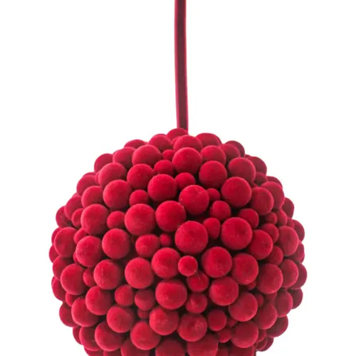 Bola con pompones vino