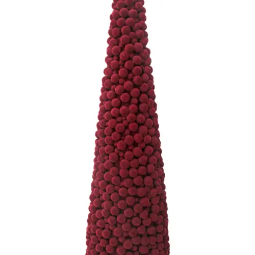 Cono con pompones vino de 14x14x46cm