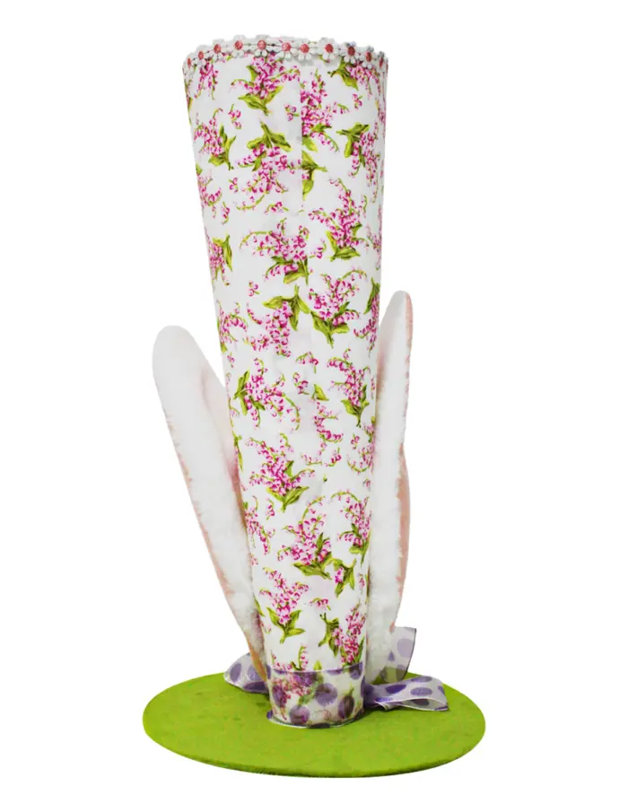 Sombrero con orejas de conejo rosa de 21x21x46cm - Image 3