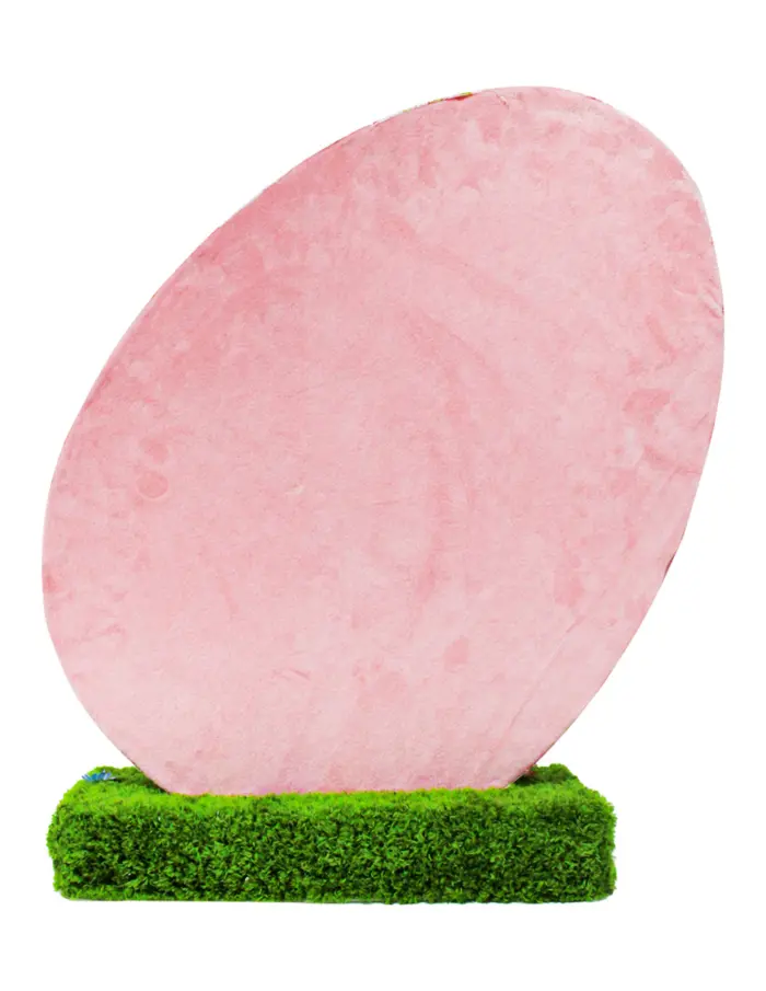 Huevo de pascua sobre base de pasto verde de 42x16x48cm - Image 3