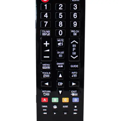 Caja de lámina negra diseño control de TV de 29x10x7cm