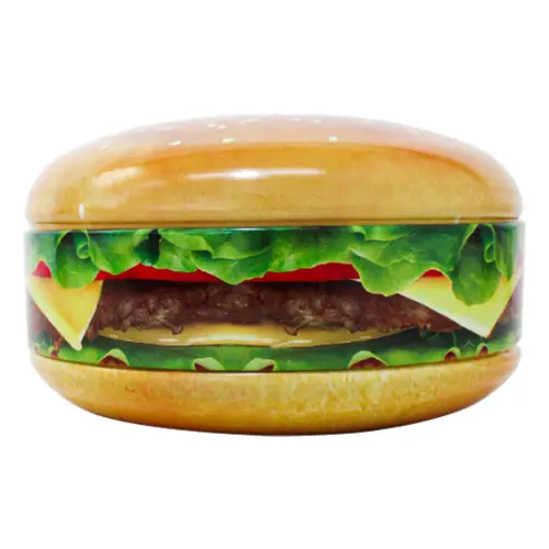 Caja diseñó hamburguesa de 16×9.4cm
