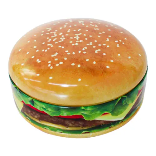 Caja diseñó hamburguesa de 16×9.4cm
