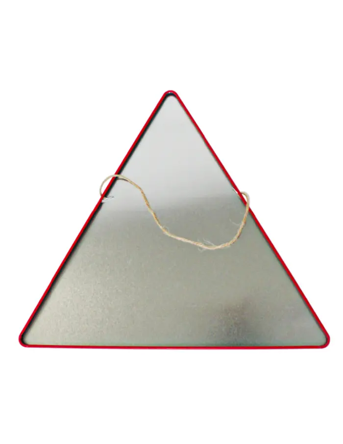 Señal de lámina triangular diseño de precaución blanca con roja de 34.3x30.2x0.7cm - Image 3