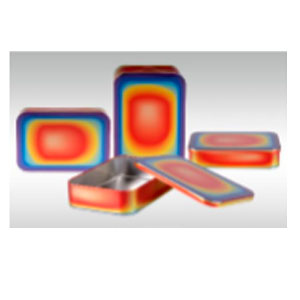 Caja de lámina diseño arcoíris de 23.3×15.7×5.1cm