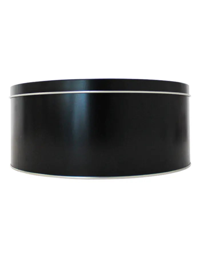 Caja de lámina redonda negra diseño disco de acetato de 24.7x10.8cm - Image 3