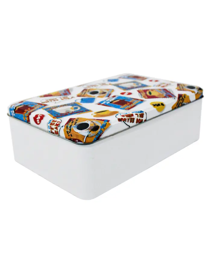 Caja de lámina rectangular diseño textos de café en blanco de 20x13x6.8cm - Image 4