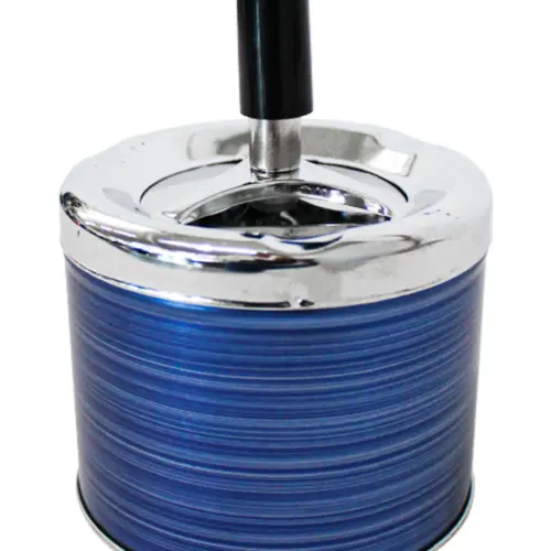 Cenicero de lámina azul mate de 9.2x12cm