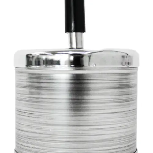 Cenicero de lámina plata mate de 9.2x12cm