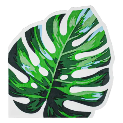 Paquete de servilletas con 12 piezas diseño hojas verdes de 30.7x32x0.1cm