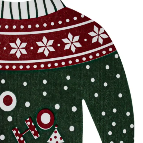 Paquete de servilletas con 12 piezas diseño suéter santa HO HO de 33×31.3×0.1cm