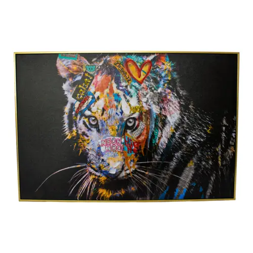 Cuadro diseño tigre de colores