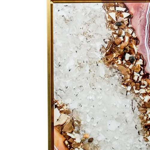 Cuadro diseño pintura rupestre con piedras