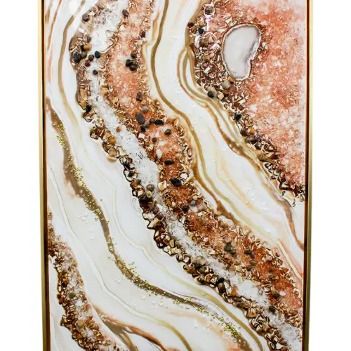 Cuadro diseño pintura rupestre con piedras