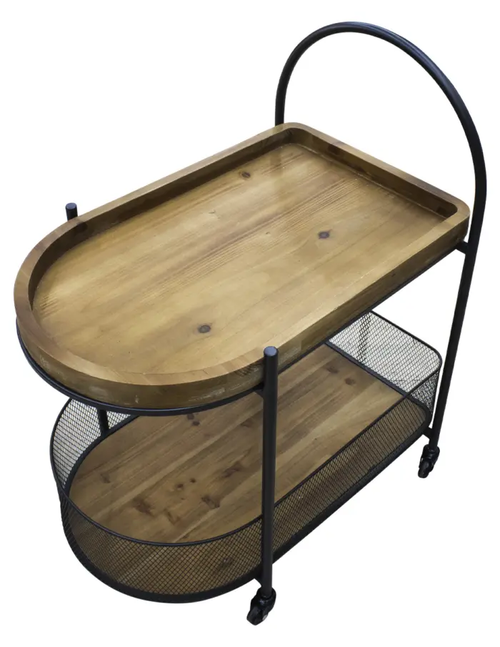 Carrito de servicio de madera mdf  con metal de 61x40x75cm - Image 2