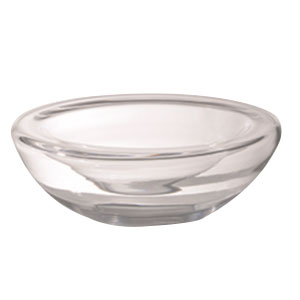 Base de vidrio transparente redondo doble fondo de 9.4×17.8x8cm