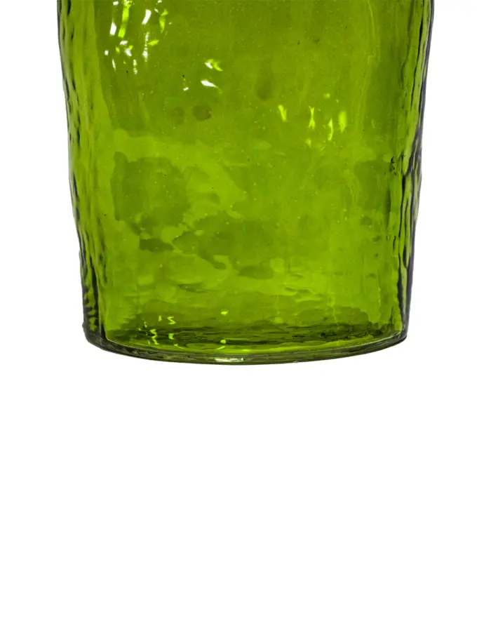 Jarrón de cristal con rama y pajarito de color verde de 13.5x9.5x32cm - Image 3