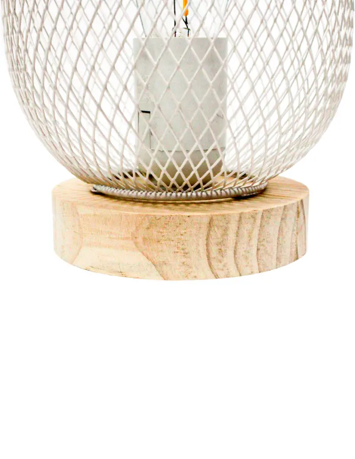 Linterna de metal con luz led de color blanco de 11.6x11.6x16.5cm - Image 4